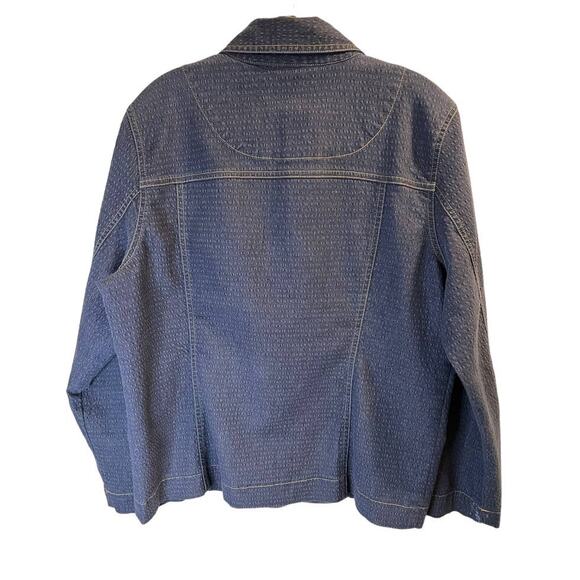 Rebecca Malone Denim Button-up Shirt, Paisley Embroidery, L - Picture 5 of 11